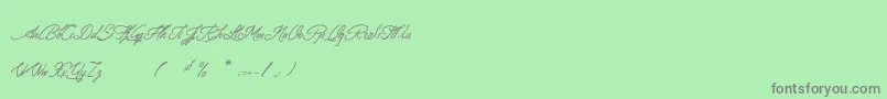 LeSecretDeLaGuilde Font – Gray Fonts on Green Background