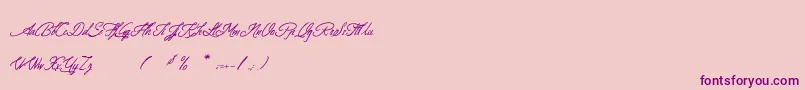 LeSecretDeLaGuilde Font – Purple Fonts on Pink Background