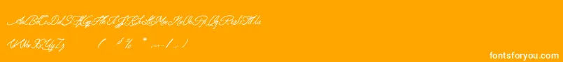 LeSecretDeLaGuilde Font – White Fonts on Orange Background