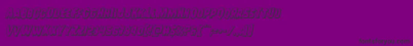 Saiba mais sobre a fonte Leatherface3Dital Fonte Leatherface3Dital – fontes pretas em um fundo violeta