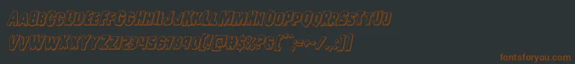 Leatherface3Dital Font – Brown Fonts on Black Background