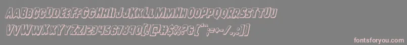 Leatherface3Dital Font – Pink Fonts on Gray Background
