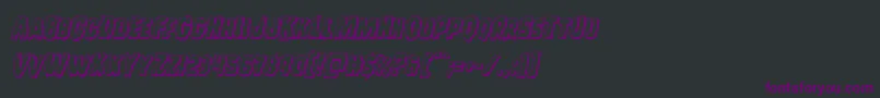 Leatherface3Dital Font – Purple Fonts on Black Background