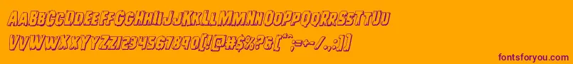More about Leatherface3Dital Font Leatherface3Dital Font – Purple Fonts on Orange Background