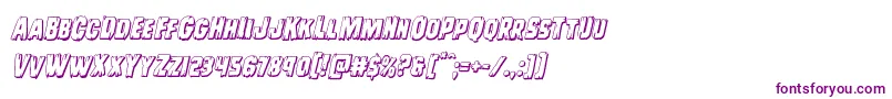 Leatherface3Dital Font – Purple Fonts on White Background