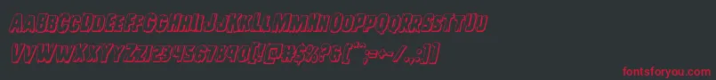 Leatherface3Dital Font – Red Fonts on Black Background