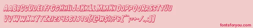 Leatherface3Dital Font – Red Fonts on Pink Background