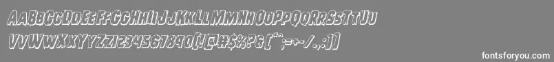 Leatherface3Dital Font – White Fonts on Gray Background