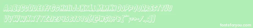 Leatherface3Dital Font – White Fonts on Green Background