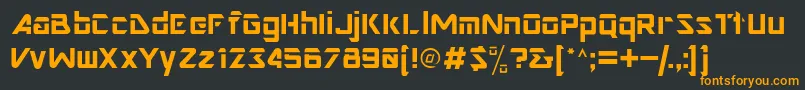 Nimroddisplayssk Font – Orange Fonts on Black Background