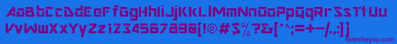 Nimroddisplayssk Font – Purple Fonts on Blue Background