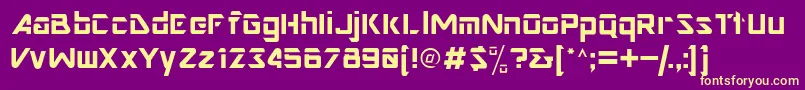 Nimroddisplayssk Font – Yellow Fonts on Purple Background
