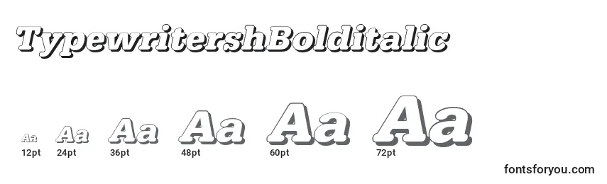 TypewritershBolditalic Font Sizes