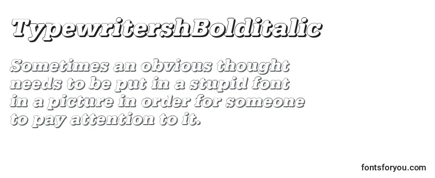 TypewritershBolditalic Font