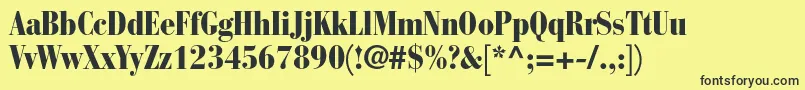BauerbodonistdBlackcond Font – Black Fonts on Yellow Background