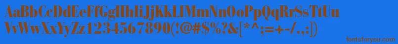 BauerbodonistdBlackcond Font – Brown Fonts on Blue Background