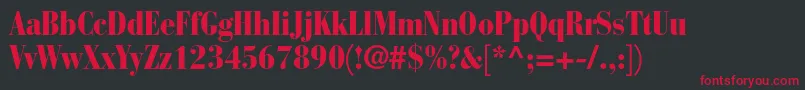 BauerbodonistdBlackcond Font – Red Fonts on Black Background