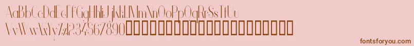 VanityLightNarrow Font – Brown Fonts on Pink Background