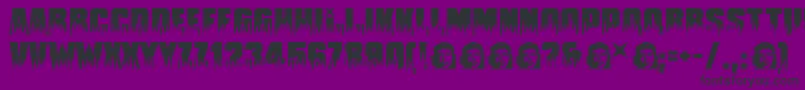 Guevara ffy-Schriftart – Schwarze Schriften auf violettem Hintergrund