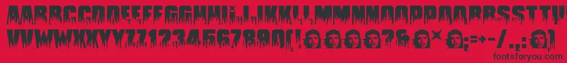 Guevara ffy-Schriftart – Schwarze Schriften auf rotem Hintergrund