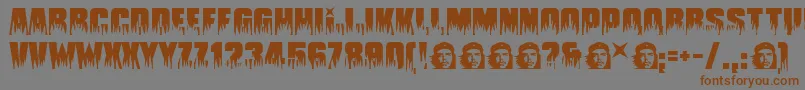 Guevara ffy Font – Brown Fonts on Gray Background