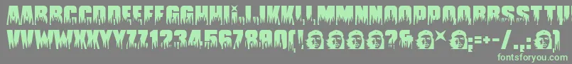 Guevara ffy Font – Green Fonts on Gray Background
