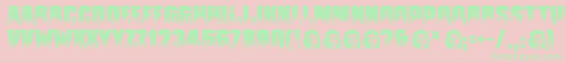 Guevara ffy Font – Green Fonts on Pink Background