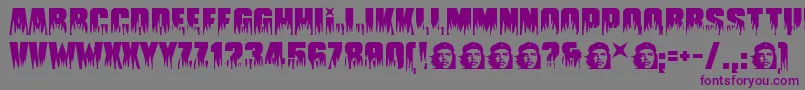 Guevara ffy-Schriftart – Violette Schriften auf grauem Hintergrund
