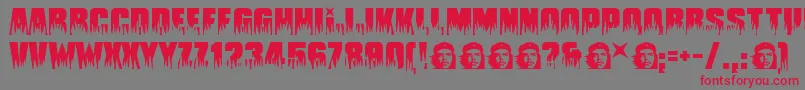 Guevara ffy-Schriftart – Rote Schriften auf grauem Hintergrund