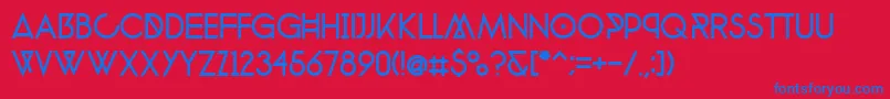 PhantomRegular50 Font – Blue Fonts on Red Background