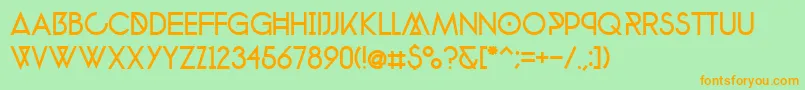 PhantomRegular50 Font – Orange Fonts on Green Background