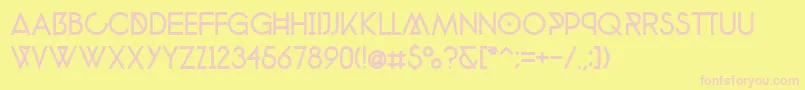 PhantomRegular50 Font – Pink Fonts on Yellow Background