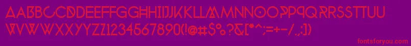 PhantomRegular50-Schriftart – Rote Schriften auf violettem Hintergrund