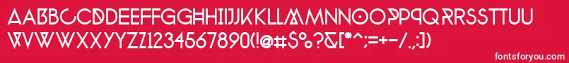 フォントPhantomRegular50 – 赤い背景に白い文字