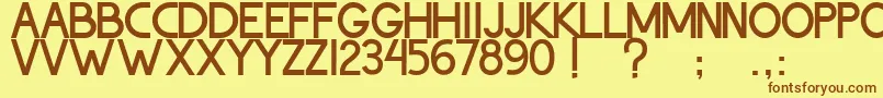 ThohirKeBadreah Font – Brown Fonts on Yellow Background