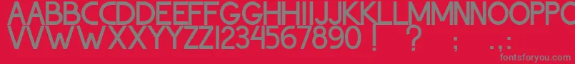 ThohirKeBadreah-Schriftart – Graue Schriften auf rotem Hintergrund