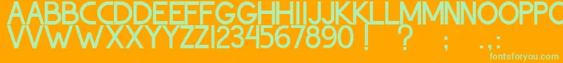 ThohirKeBadreah Font – Green Fonts on Orange Background
