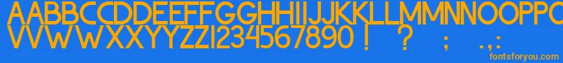 ThohirKeBadreah Font – Orange Fonts on Blue Background