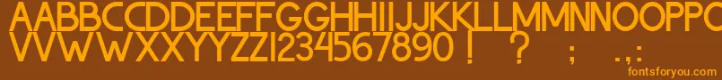 ThohirKeBadreah Font – Orange Fonts on Brown Background