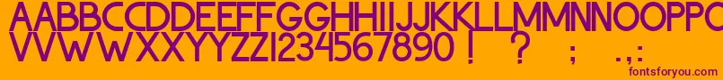 ThohirKeBadreah Font – Purple Fonts on Orange Background