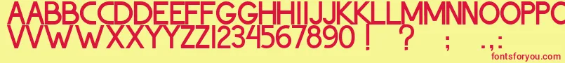 ThohirKeBadreah Font – Red Fonts on Yellow Background