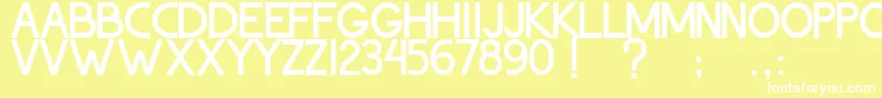 ThohirKeBadreah Font – White Fonts on Yellow Background