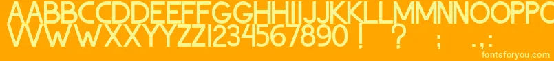 ThohirKeBadreah Font – Yellow Fonts on Orange Background
