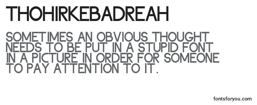 Review of the ThohirKeBadreah Font