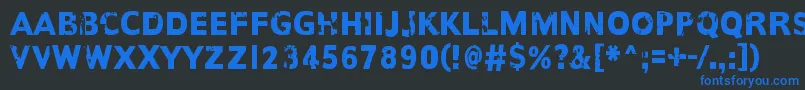 Шрифт AnotherNameFor – синие шрифты на чёрном фоне
