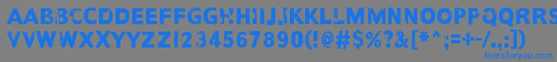 AnotherNameFor Font – Blue Fonts on Gray Background
