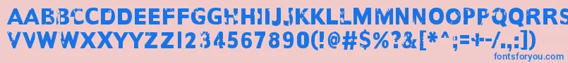 AnotherNameFor Font – Blue Fonts on Pink Background