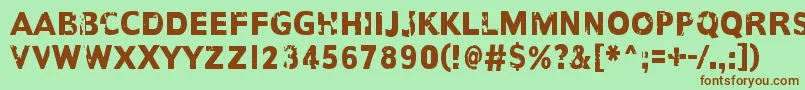 AnotherNameFor Font – Brown Fonts on Green Background