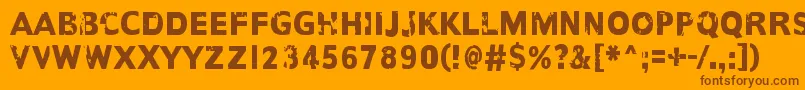 AnotherNameFor Font – Brown Fonts on Orange Background