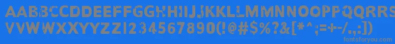 フォントAnotherNameFor – 青い背景に灰色の文字